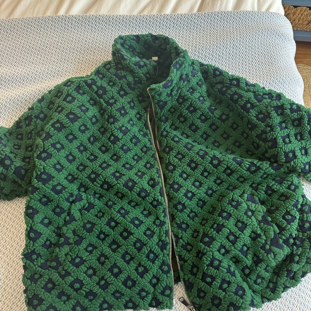 Cozy Green and Blue Kids Jacket